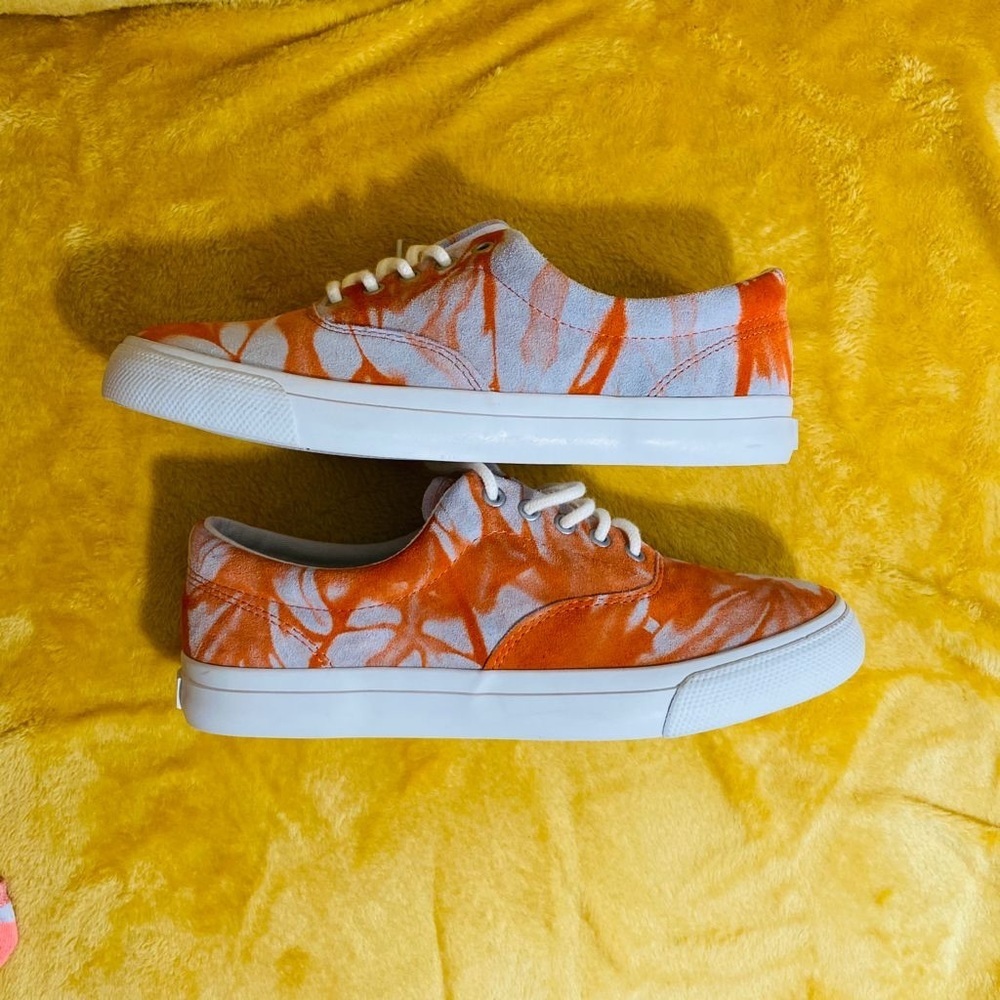 Polo Ralph Lauren Harpoon Orange Tie Dye Sneaker - Picture 2 of 6